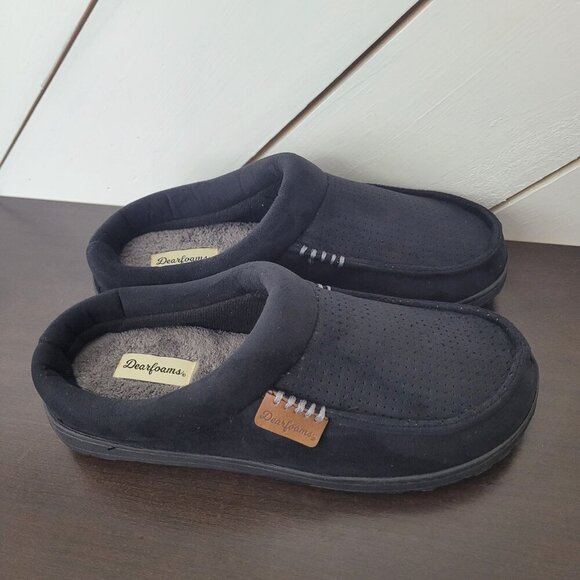 NEW Dearfoams Women's 7-8 Perforated Memory Foam Slippers Indoor/Outdoor - Picture 1 of 7